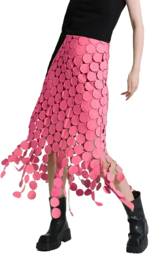 KBLK-JAY Women's Elegant High Waisted Pencil Skirt French Style Tassel Solid Bodycon Midi Skirt