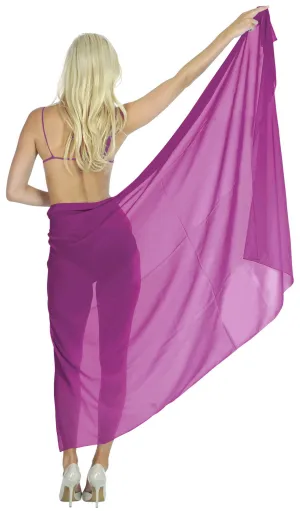 La Leela Women's Bikini Beach Wrap Hawaiian Sarong Swimming Suit Bathing Pareo Beachwear Valentines Day Dress Cover up Long 78"x42" Pink 122955