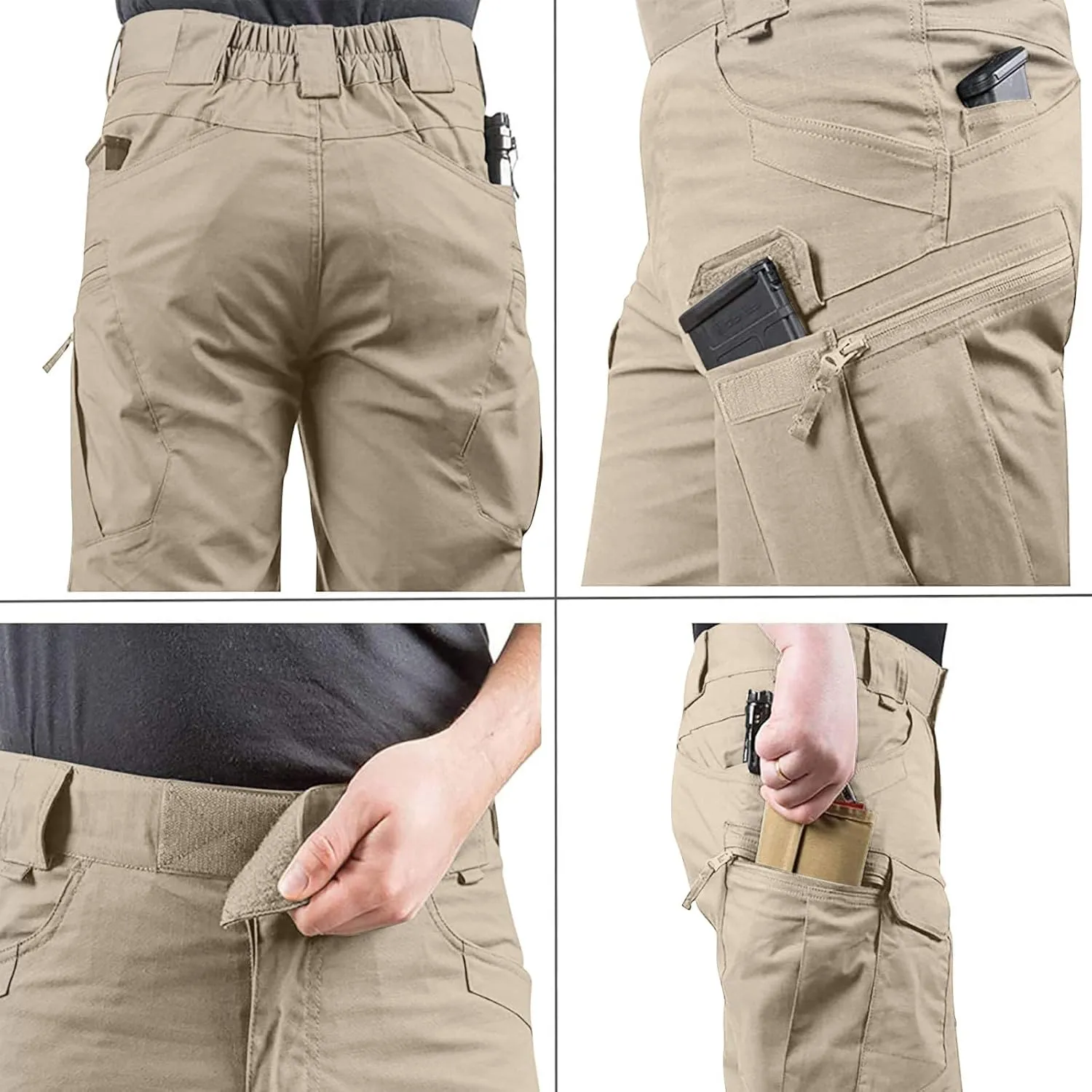 lcyhony Cargo Shorts for Men Plus Size Stretch Waterproof Tactical Workout Shorts Relaxed fit Cozy Multi Pockets Hiking Pants