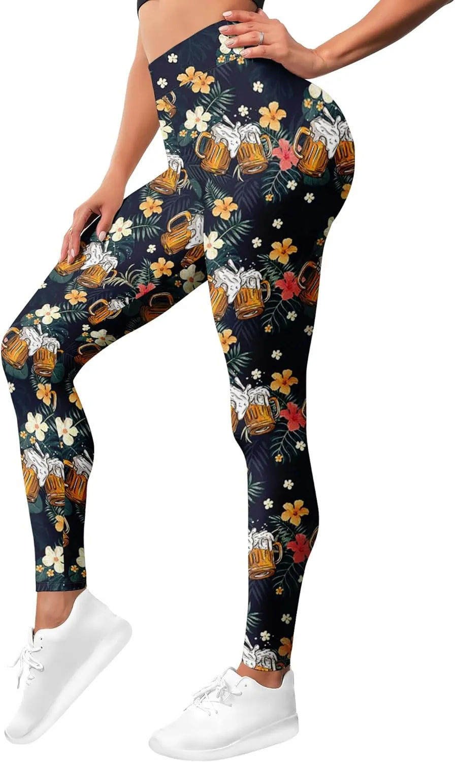 Leggings for Women Workout Funny Printed Gym Athletic Womens Yoga Pants High Waisted Activewear Legging Pants