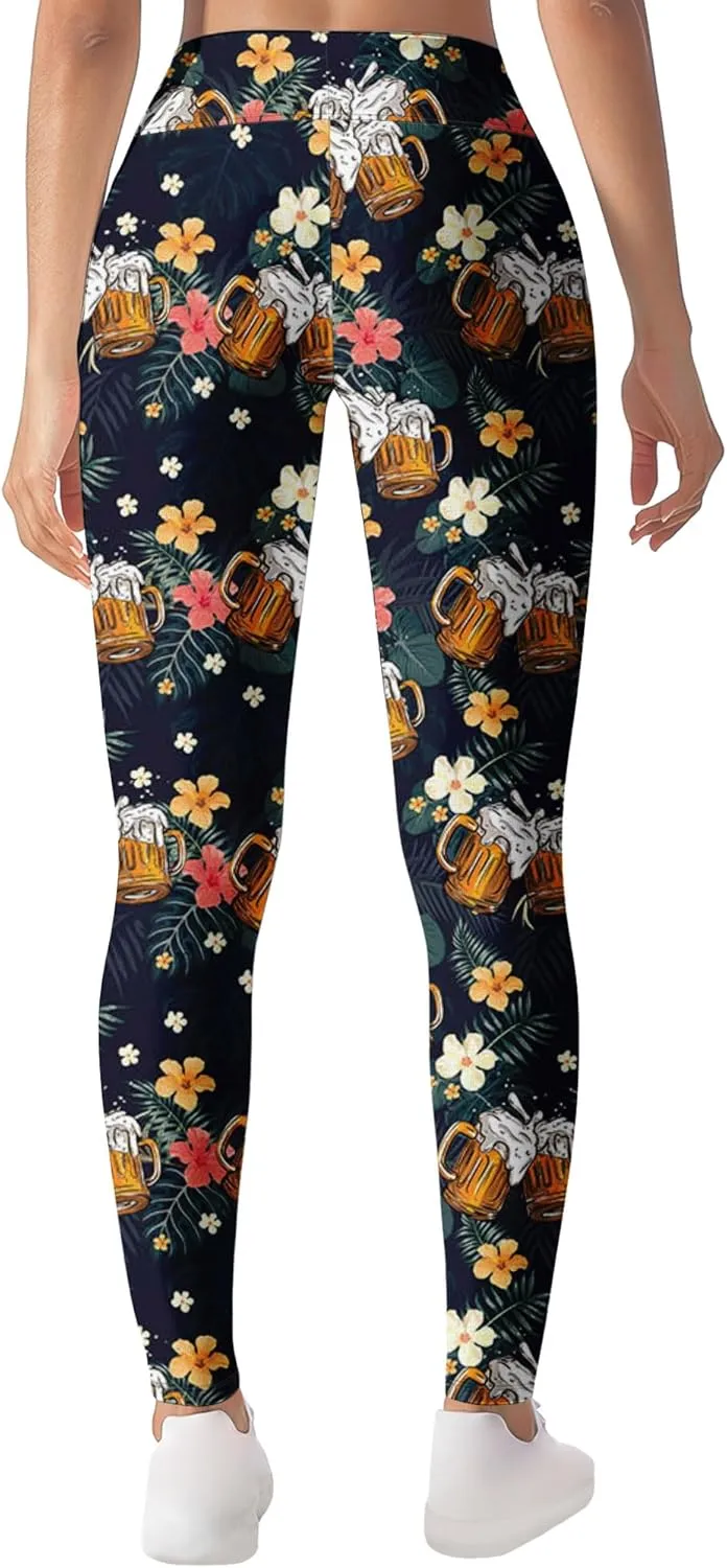 Leggings for Women Workout Funny Printed Gym Athletic Womens Yoga Pants High Waisted Activewear Legging Pants