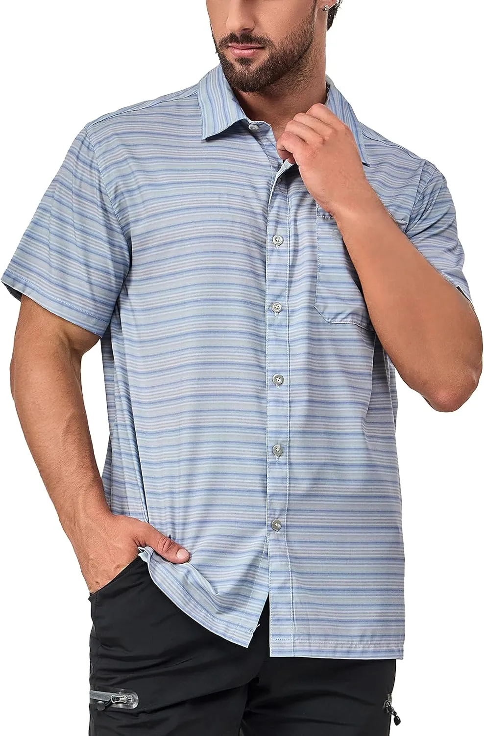 Little Donkey Andy Men's Lightweight Quick Dry Breathable Shirts for Golf Hiking Casual UPF50