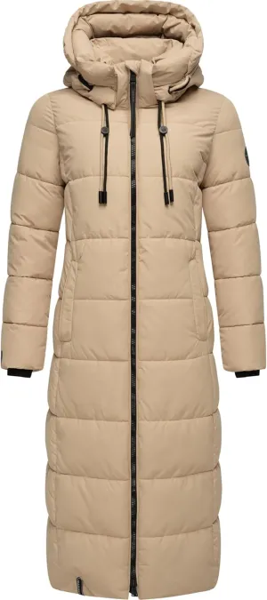 Long Fall & Winter Coat for Women | Detachable Hood | Quilted Womens Calf-Length Jacket | Nadeshikoo XVI XS-5XL