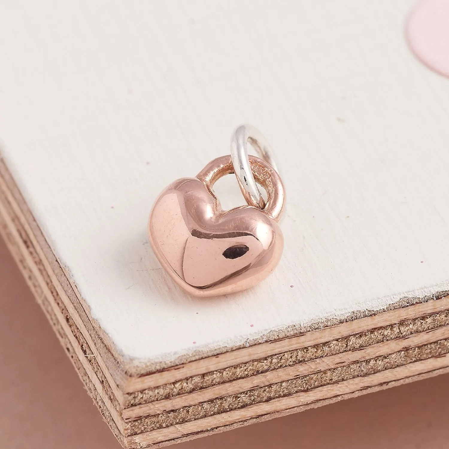 Love Heart Rose Gold Charm