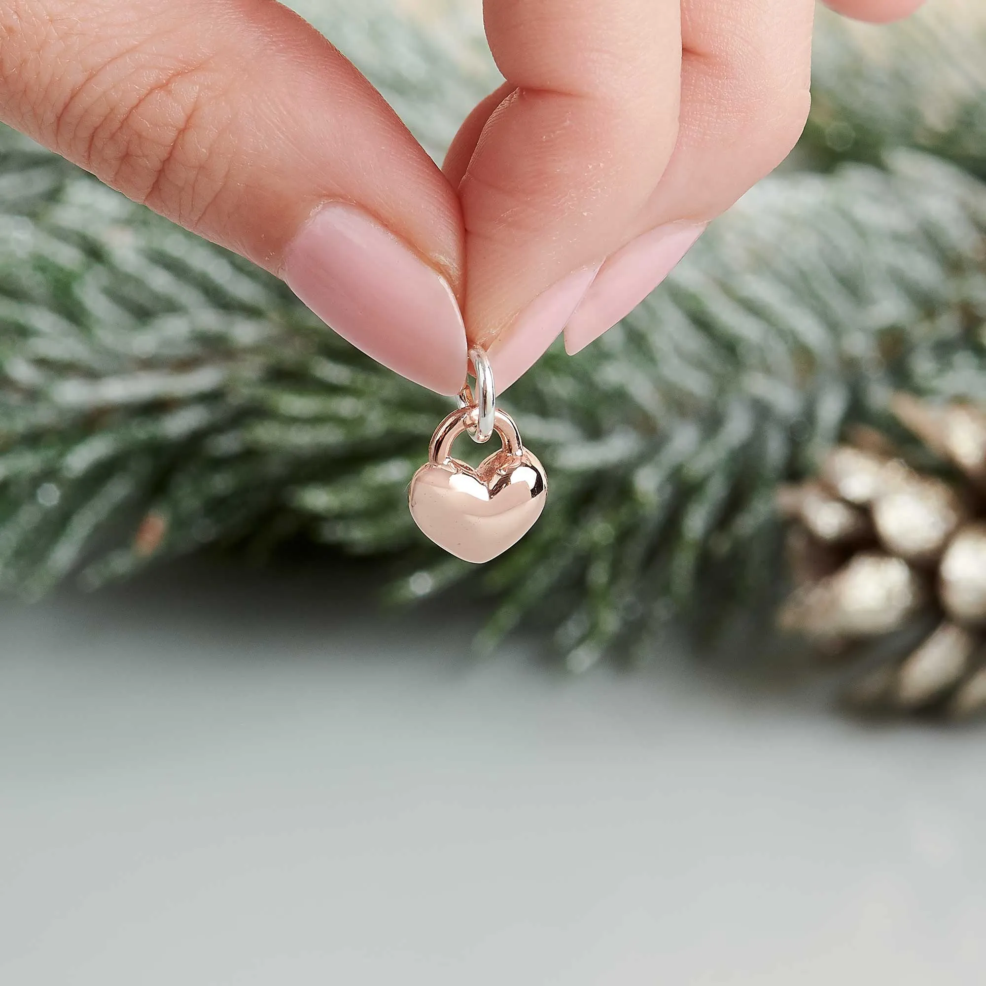Love Heart Rose Gold Charm