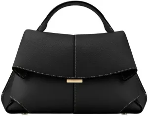 Luxury Genuine Leather Handbag for Women - Designer Top Handle Crossbody Bag with Adjustable Strap