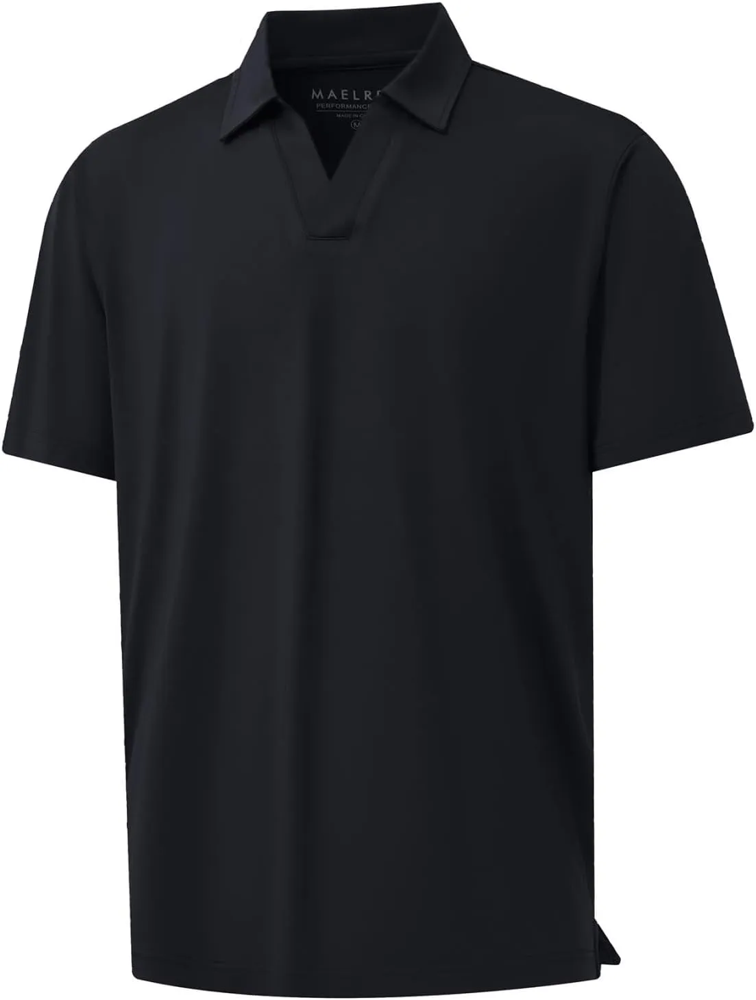M MAELREG V Neck Polo Shirts for Men Performance Casual Moisture Wicking Mens Golf Polo Shirts Short Sleeve with Collar