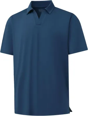 M MAELREG V Neck Polo Shirts for Men Performance Casual Moisture Wicking Mens Golf Polo Shirts Short Sleeve with Collar