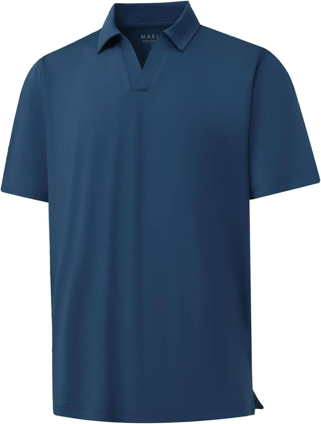 M MAELREG V Neck Polo Shirts for Men Performance Casual Moisture Wicking Mens Golf Polo Shirts Short Sleeve with Collar