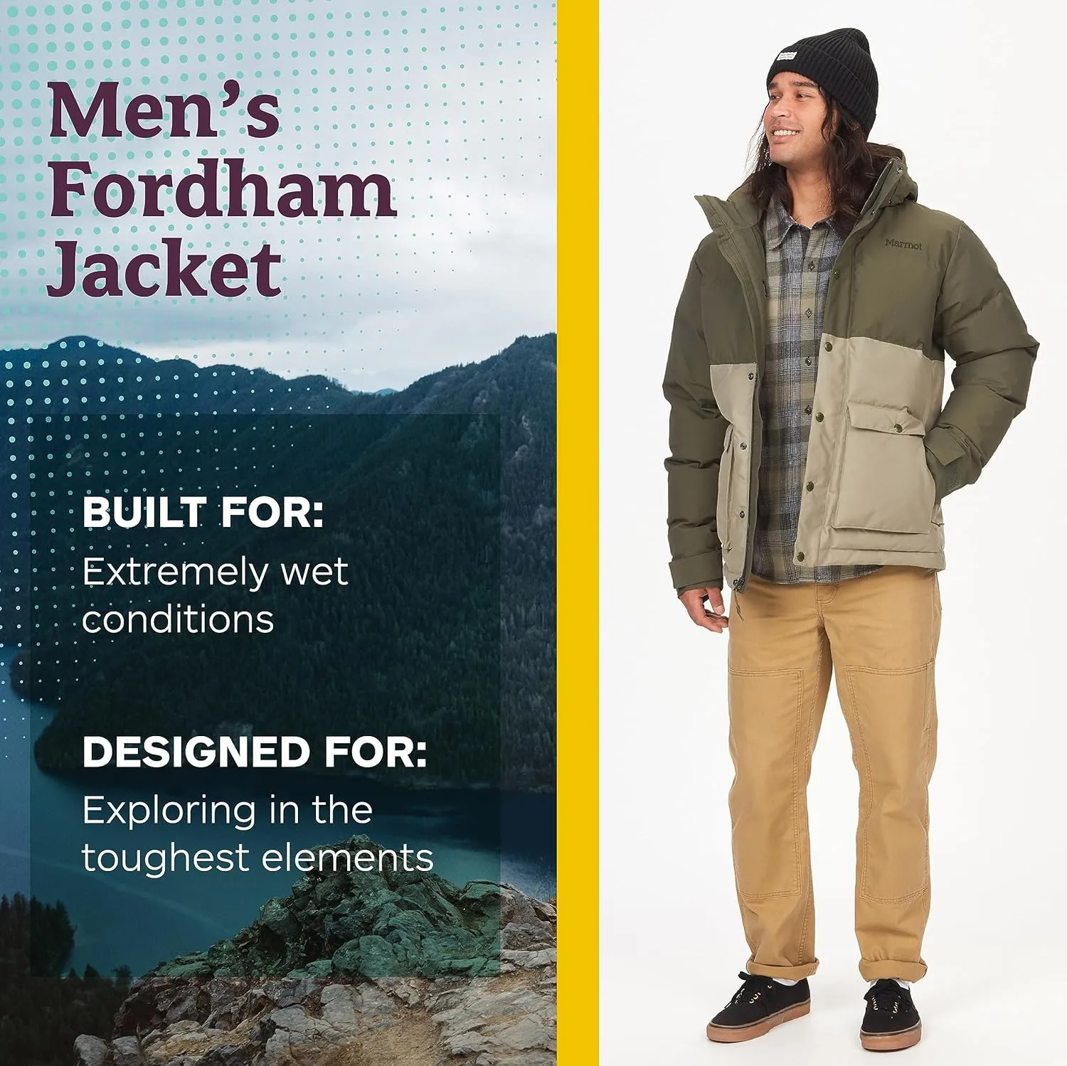 MARMOT Men's Fordham Down Jacket - Waterproof, Breathable 700-Fill Insulated Puffer Coat