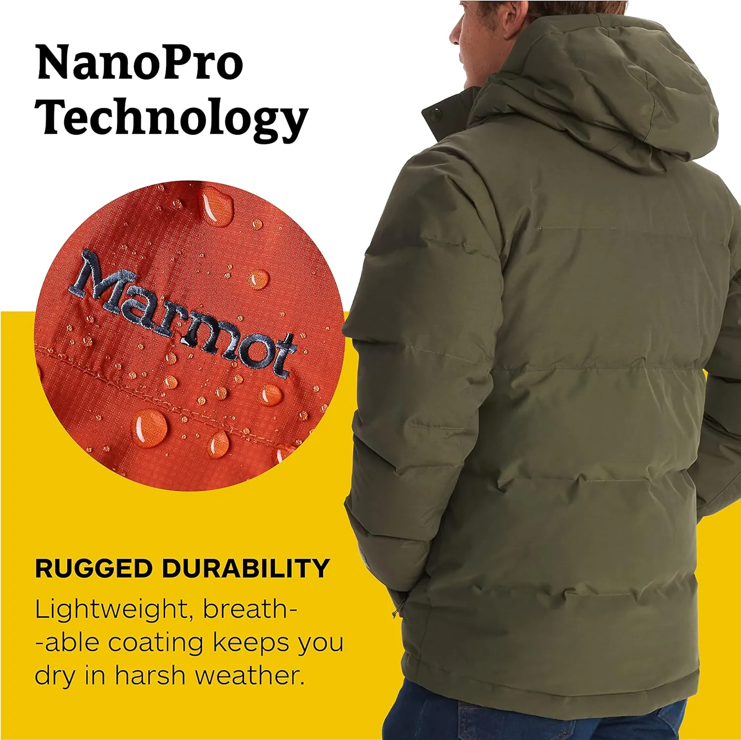 MARMOT Men's Fordham Down Jacket - Waterproof, Breathable 700-Fill Insulated Puffer Coat