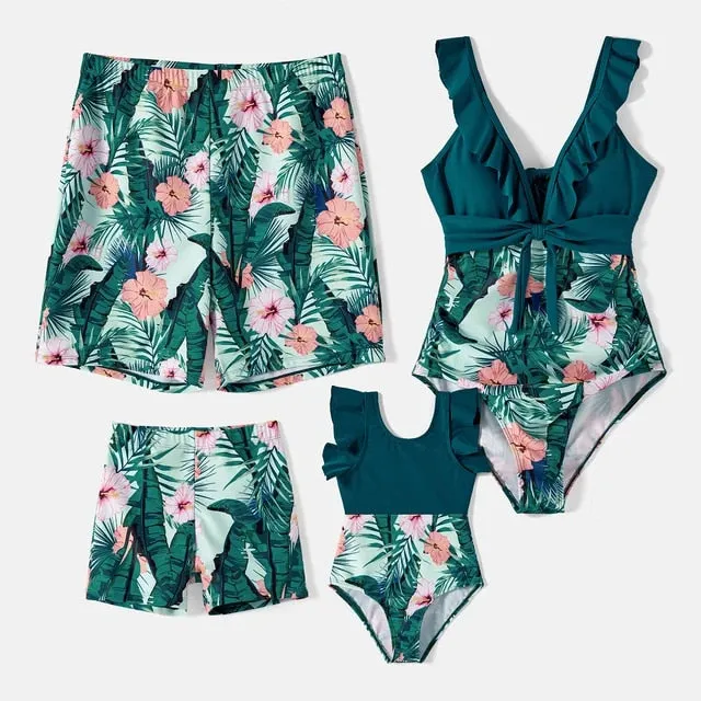 Matching Family Hawaiian Swimsuits