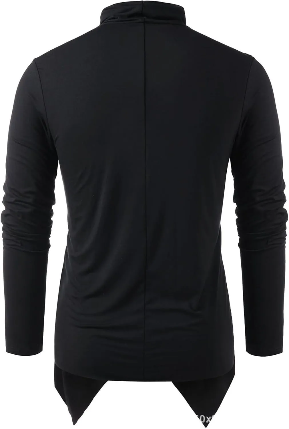 Men Lightweight Casual Cape Cloak Long Length Irregular Hem Pullover Overcoat Hip Hop Slim Poncho Sweatshirt Coat