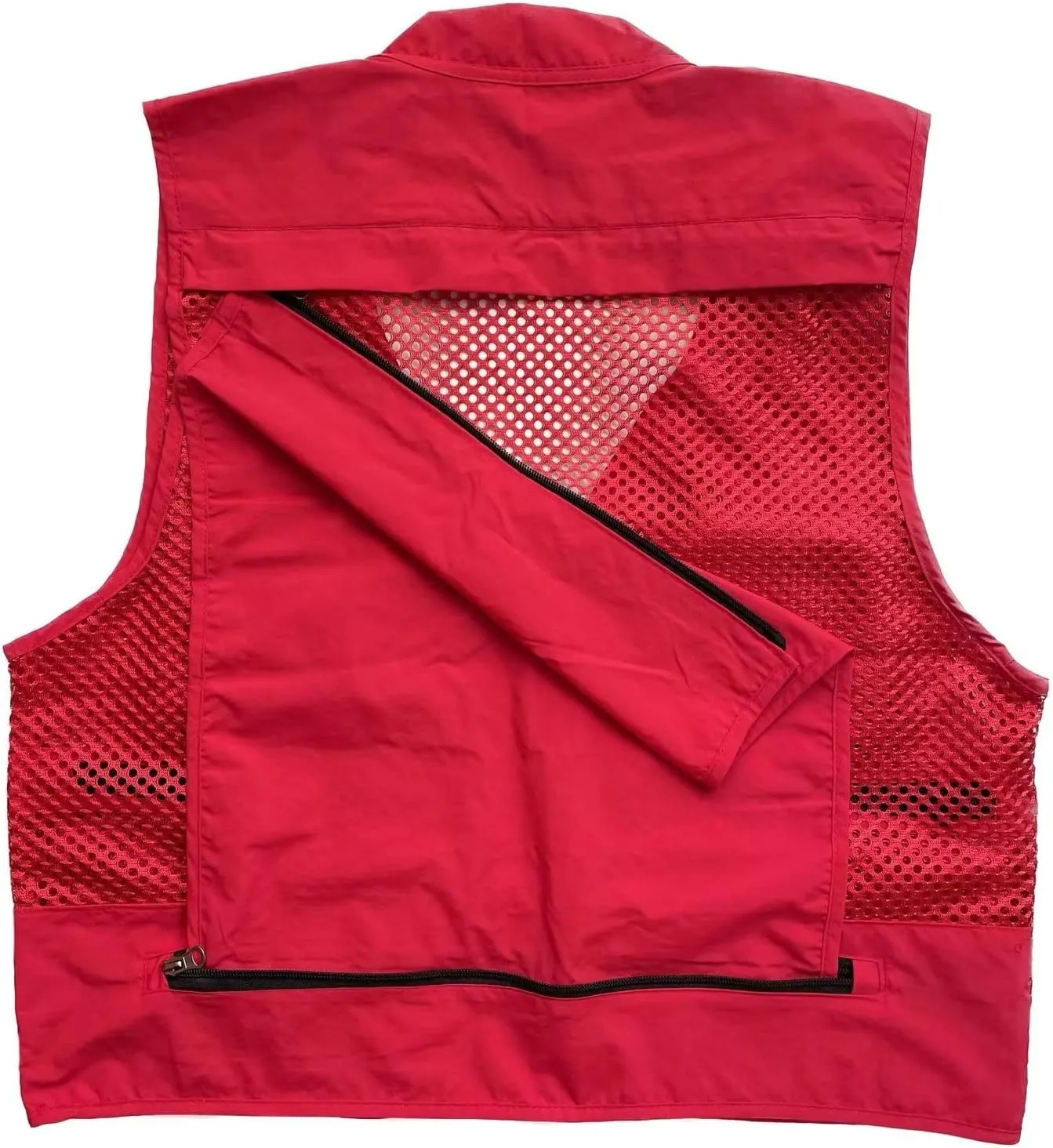 Men Mesh Breathable Multi-Pocket Vest Outdoor Travelers Fly Fishing Photography