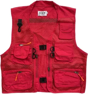 Men Mesh Breathable Multi-Pocket Vest Outdoor Travelers Fly Fishing Photography