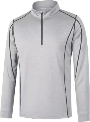 Men's 1/4 Zip Pullover Shirts UPF 50  Long Sleeve Golf Contrast Seam Pullover Shirts Quick-Dry Athletic Pullover Tops