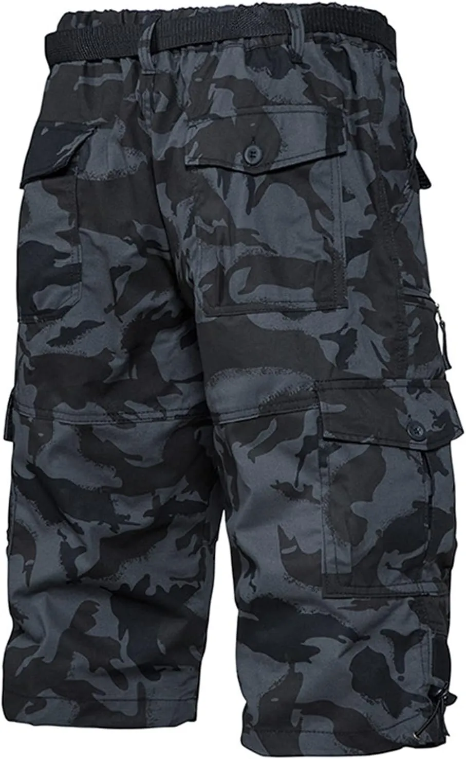 Men's Athletic Shorts Cotton Cargo Comfy Shorts Elastic Waist Summer Classic Fit Shorts with Pockets Baggy Shorts