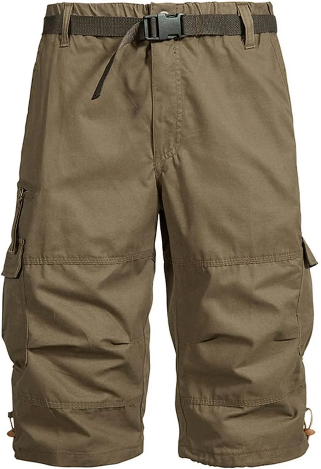 Men's Athletic Shorts Cotton Cargo Comfy Shorts Elastic Waist Summer Classic Fit Shorts with Pockets Baggy Shorts