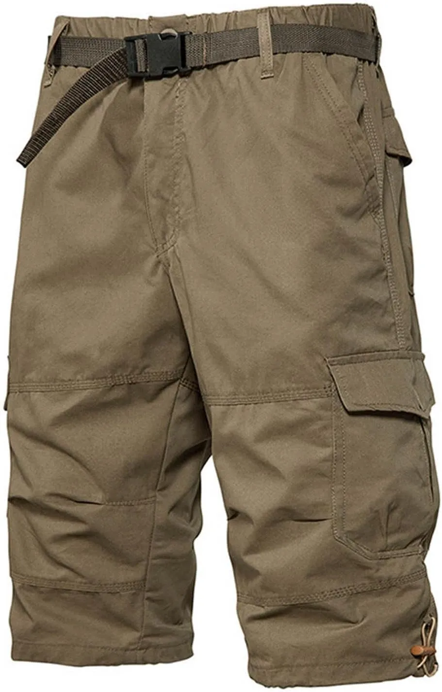 Men's Athletic Shorts Cotton Cargo Comfy Shorts Elastic Waist Summer Classic Fit Shorts with Pockets Baggy Shorts