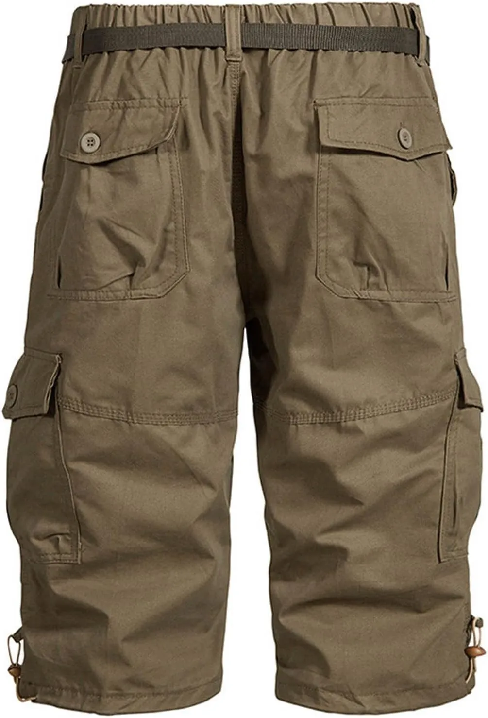 Men's Athletic Shorts Cotton Cargo Comfy Shorts Elastic Waist Summer Classic Fit Shorts with Pockets Baggy Shorts