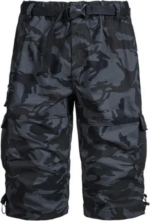 Men's Athletic Shorts Cotton Cargo Comfy Shorts Elastic Waist Summer Classic Fit Shorts with Pockets Baggy Shorts