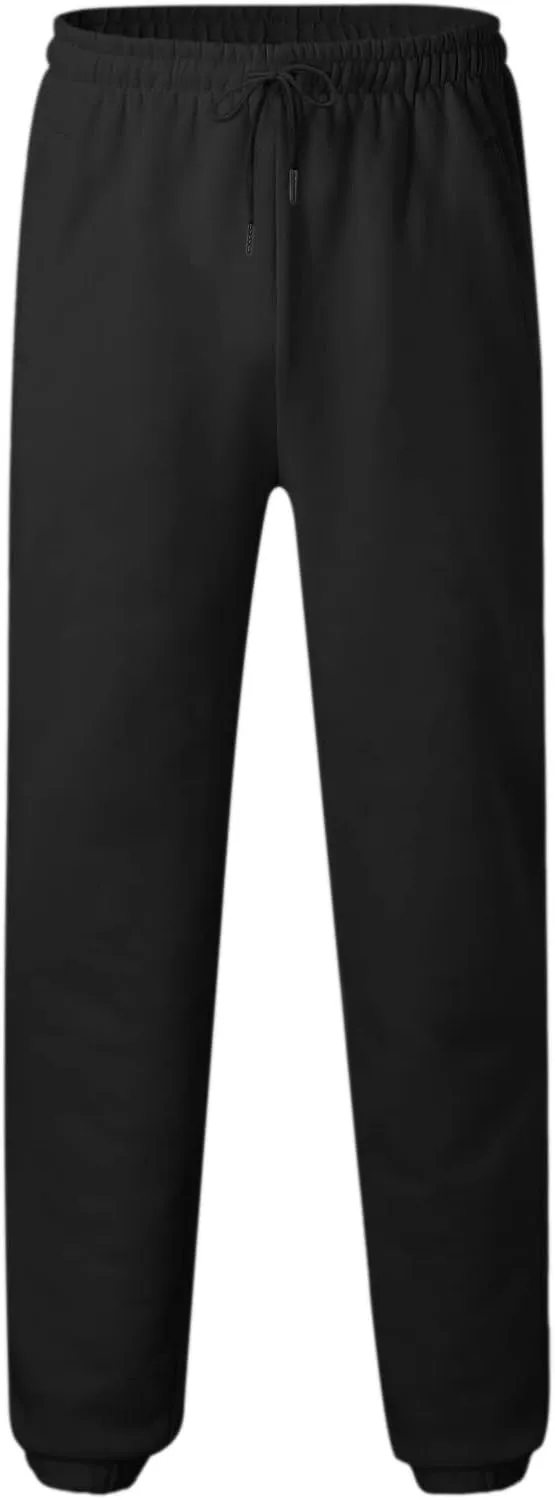 Mens Autumn and Winter High Street Fashion Loose Pants Fleece Lined Sweatpants Active Outdoor Sports Jogger Pants