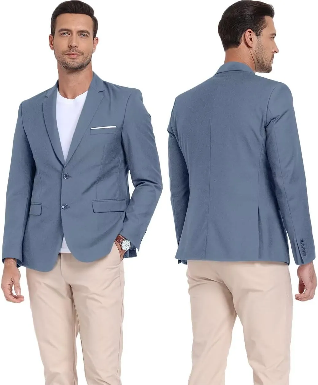 Men's Casual Suit Blazer Tux Separates Jacket Slim Fit 2 Button Lightweight Men Suits Sport Coats for Wedding Prom Party