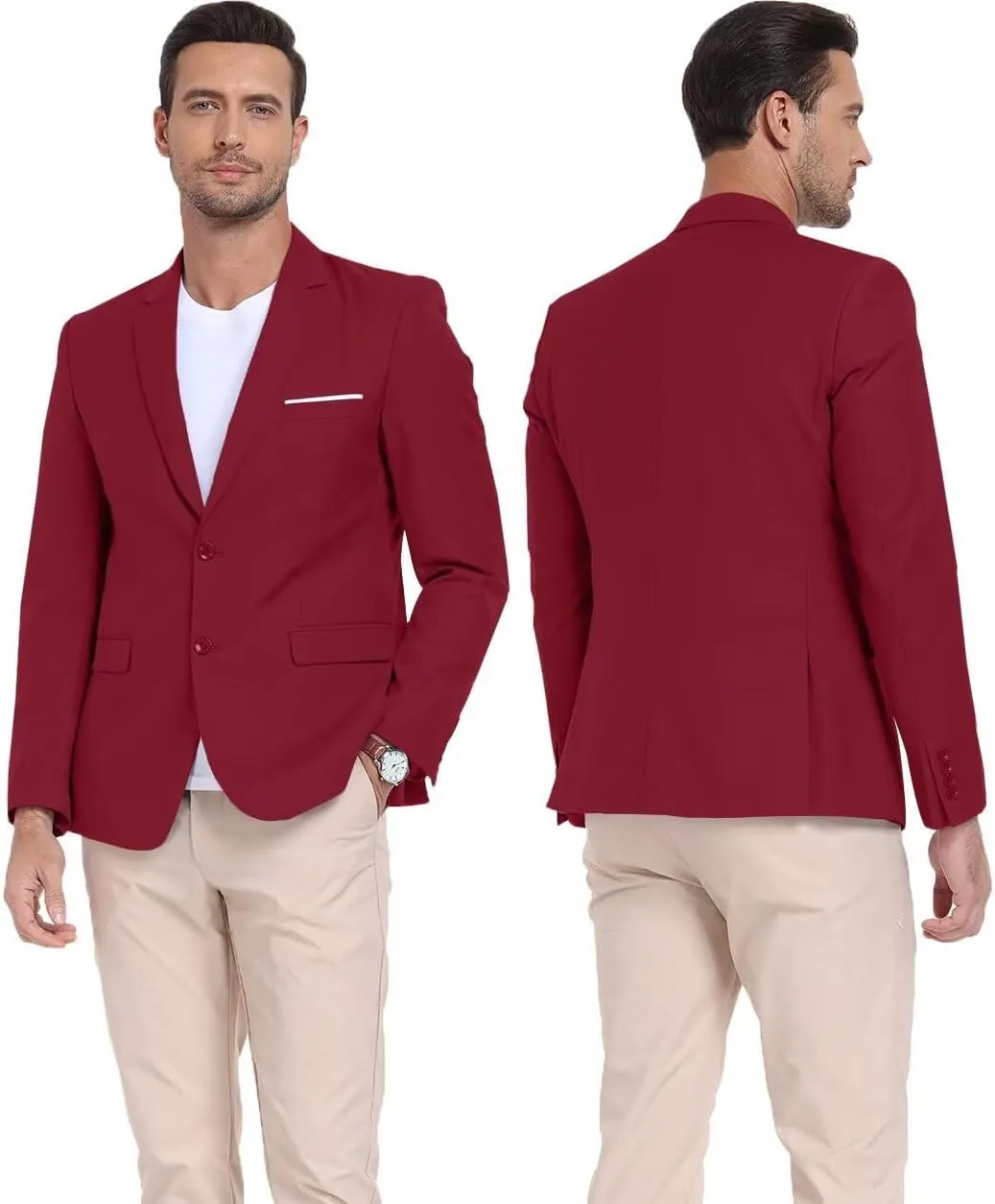 Men's Casual Suit Blazer Tux Separates Jacket Slim Fit 2 Button Lightweight Men Suits Sport Coats for Wedding Prom Party