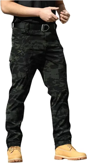 Mens Dress PantsCasual Cargo Pants for Men Twill Chino Pants Loose Fit Joggers Hiking Trousers Gym Sweatpants OverallsBlack Chino