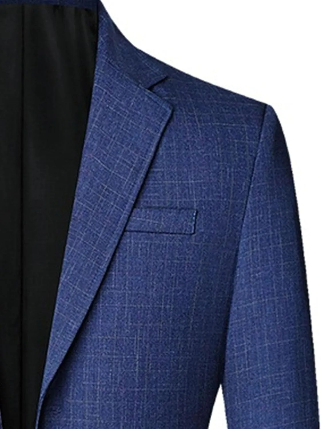 Men's Plaid Casual Suit Jacket Two Button Lightweight Sport Coat Slim Fit Business Formal Dress Blazer Jacket