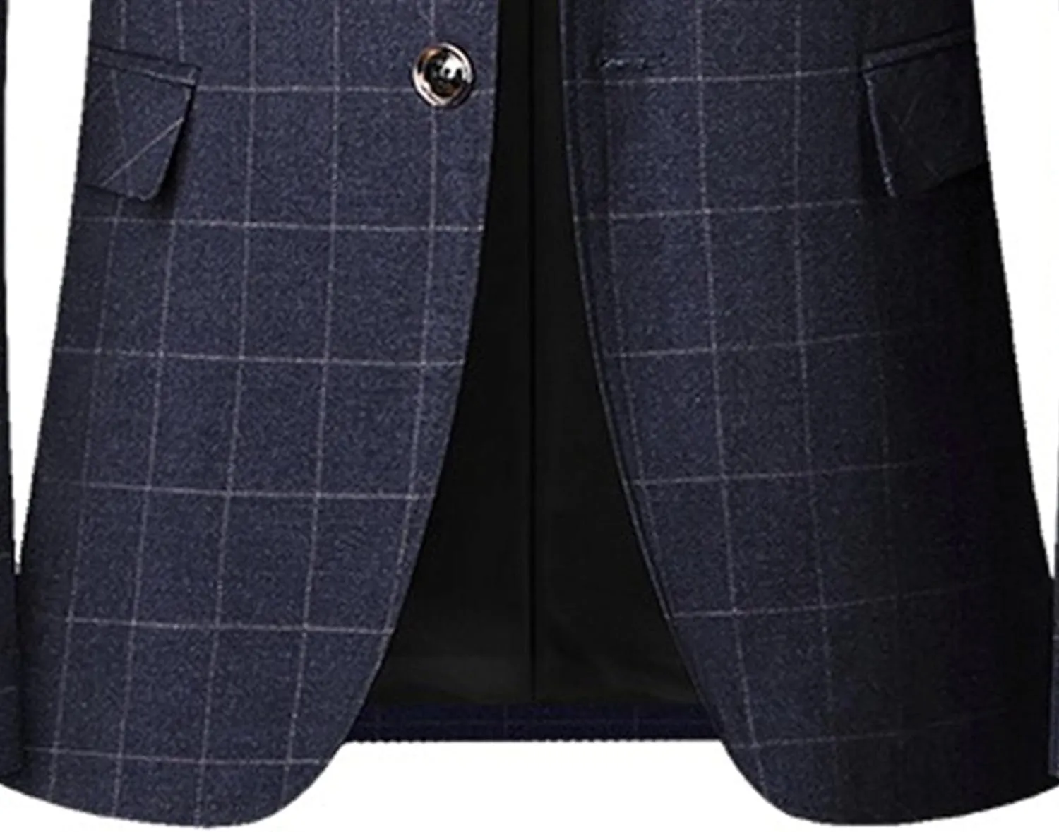 Men's Plaid Casual Suit Jacket Two Button Lightweight Sport Coat Slim Fit Business Formal Dress Blazer Jacket