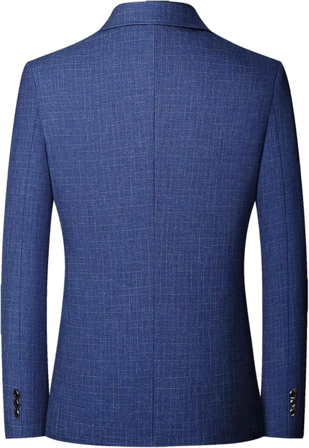 Men's Plaid Casual Suit Jacket Two Button Lightweight Sport Coat Slim Fit Business Formal Dress Blazer Jacket