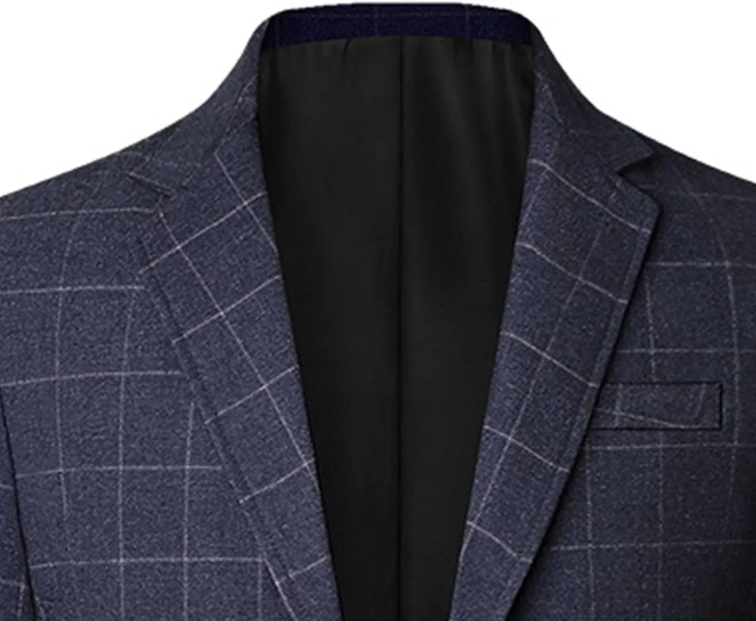 Men's Plaid Casual Suit Jacket Two Button Lightweight Sport Coat Slim Fit Business Formal Dress Blazer Jacket
