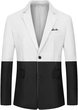 Men's Slim Fit Blazer 1 Buttons Stylish Business Suit Sports Coats Lightweight Single Breasted Lapel Prom Jacket