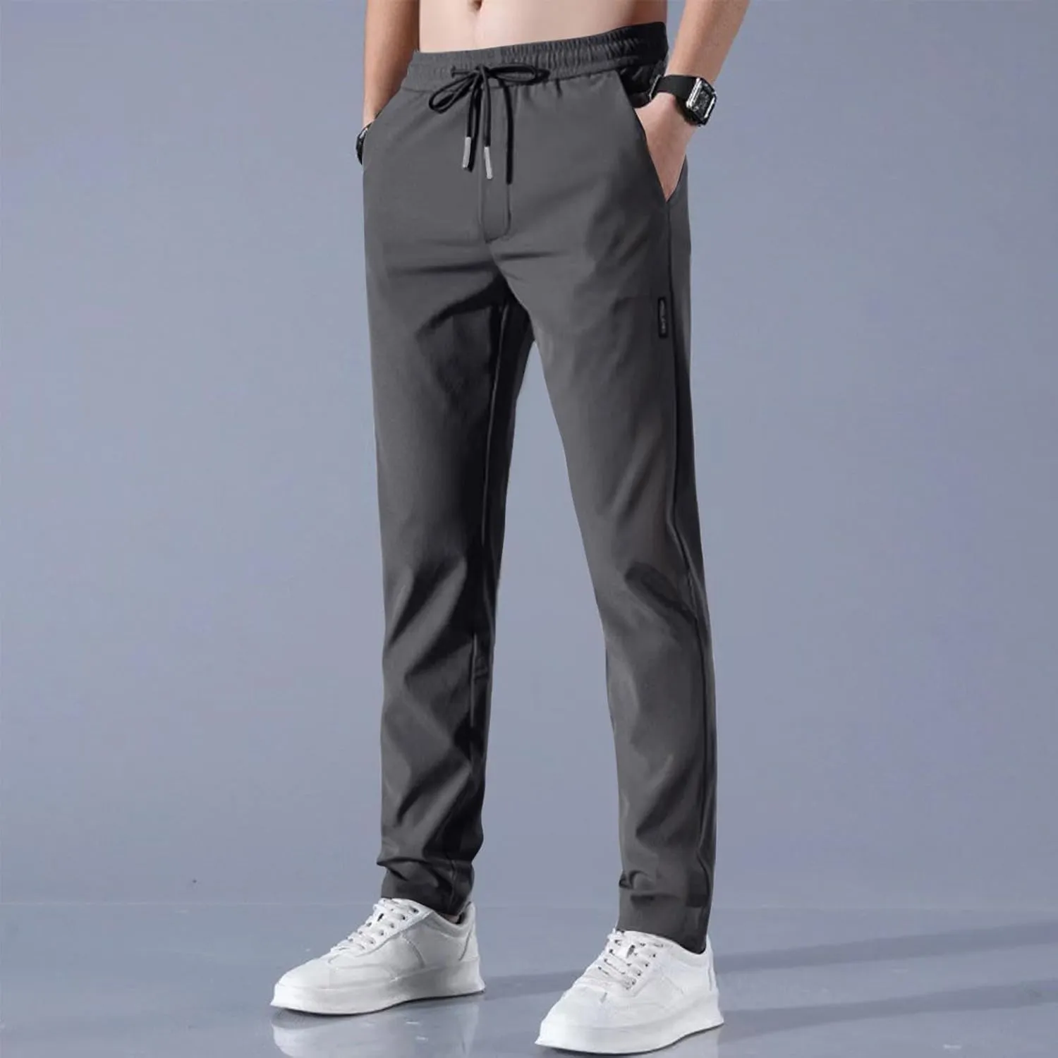 Men's Slim Fit Chino Pants - Men's Fashion Comfort Stretch Cotton Casual Pants - Stylish Tapered Chinos for Men