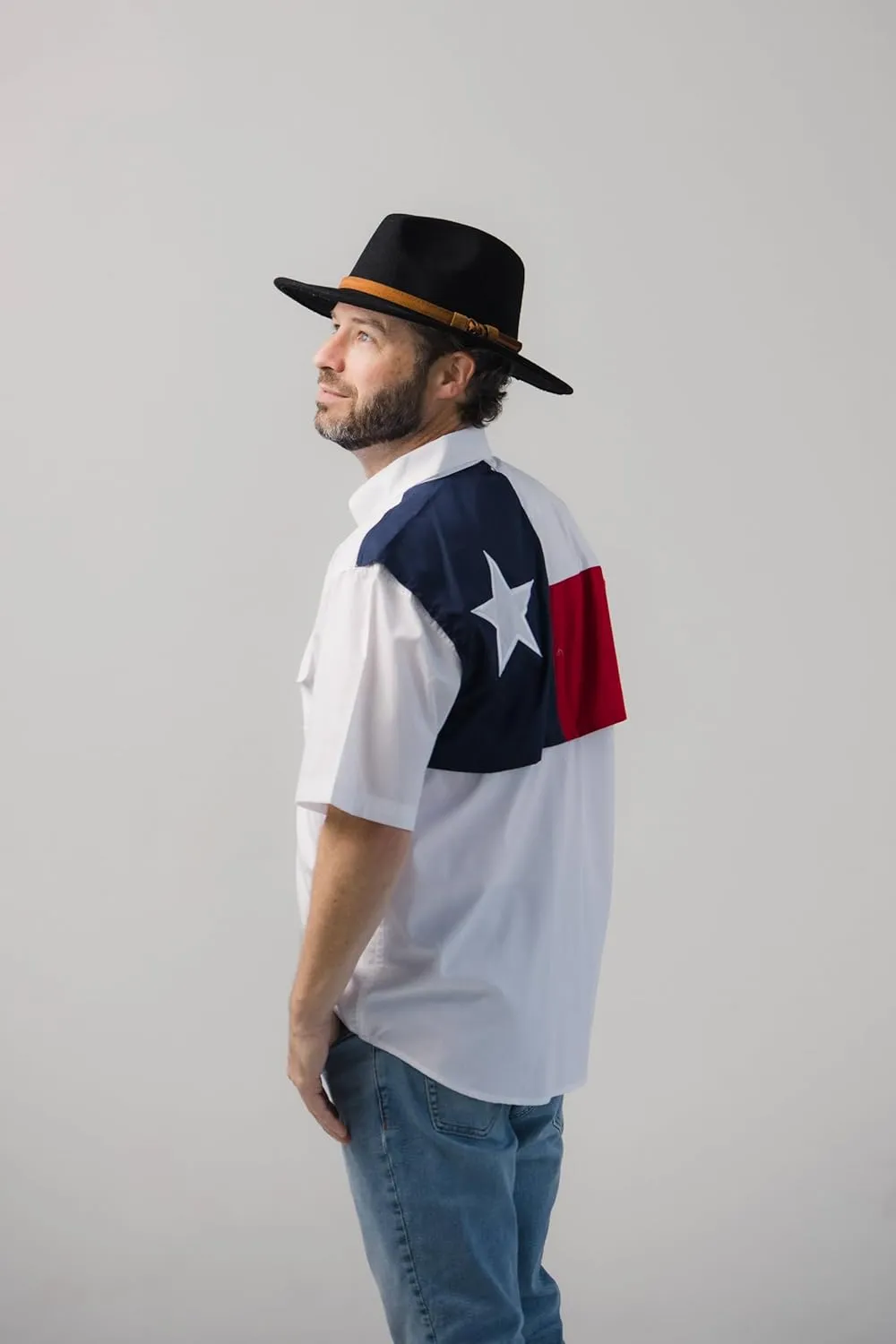 Men's Texas Flag Fishing Shirts Short Sleeves