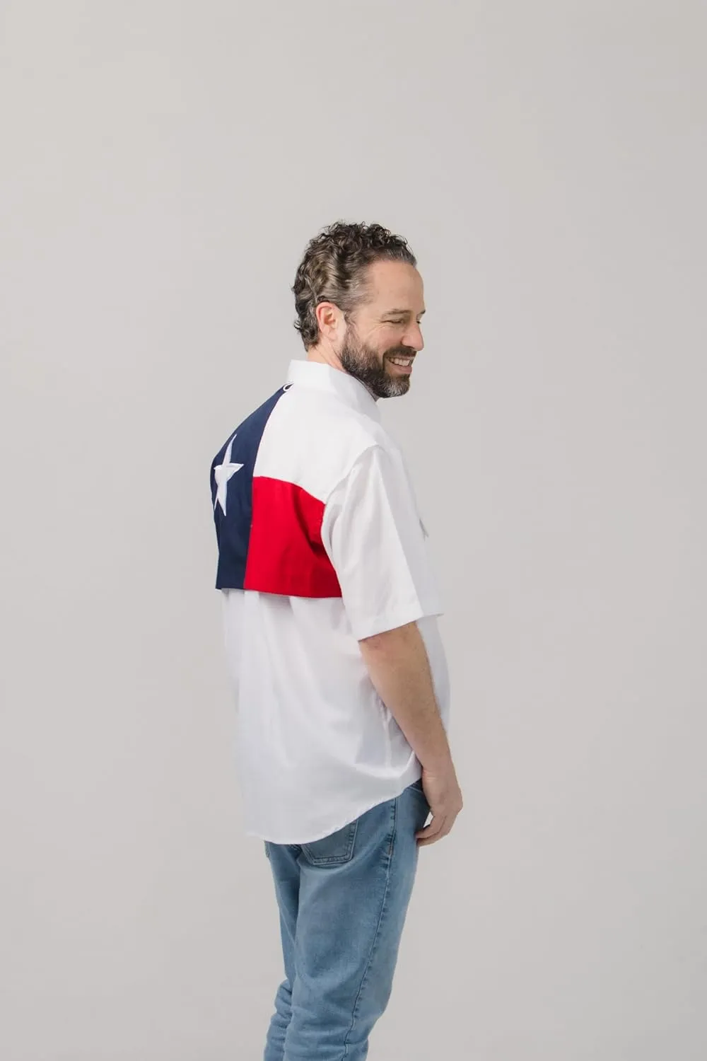 Men's Texas Flag Fishing Shirts Short Sleeves