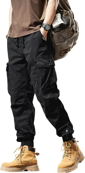 Mens Three Dimensional Large Pocket Casual Cargo Pants Harem Pants Streetwear Joggers Baggy Pants Athletic Pants