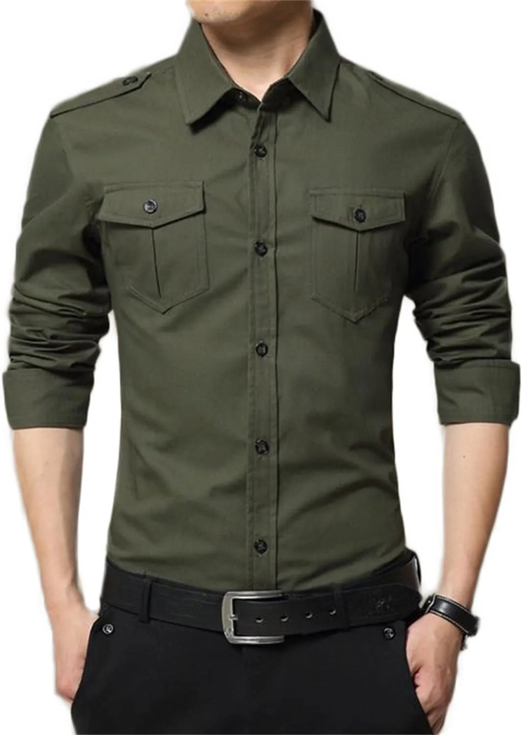 Men's UPF 50  Sun Button Down Long Sleeve Fishing Shirt Quick-Dry UV Sun Protection Outdoor Tops