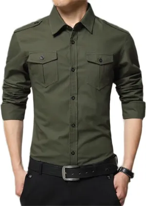 Men's UPF 50  Sun Button Down Long Sleeve Fishing Shirt Quick-Dry UV Sun Protection Outdoor Tops