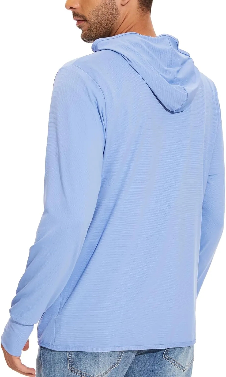 Men's UPF 50  Sun Protection Hoodie Jacket Zip Up Lightweight Long Sleeve UV Fishing Shirts Quick Dry Zip Pockets