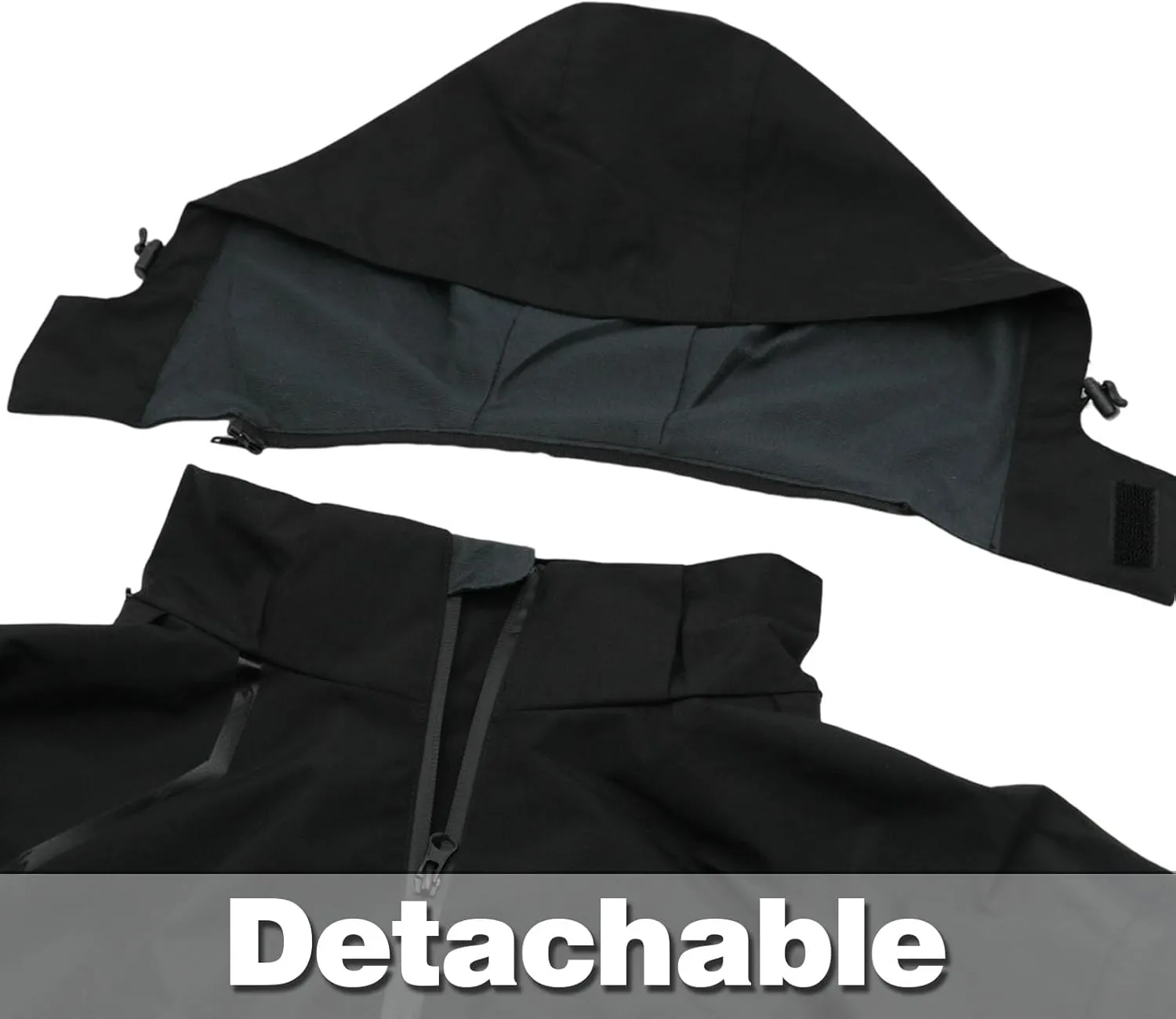Men's Waterproof Rain Jacket Lightweight Raincoat Hooded Trench Outdoor Windbreaker for Hiking Travel