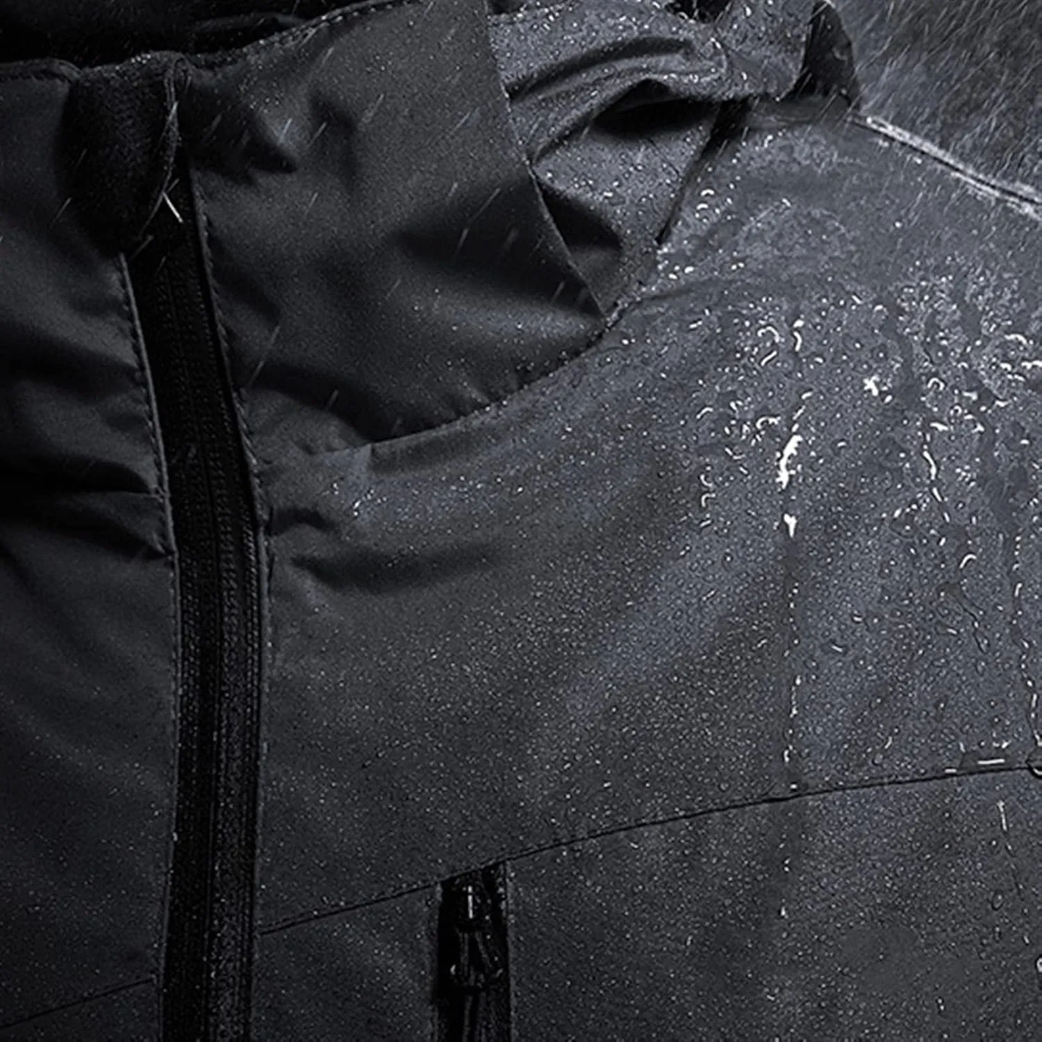Men's Waterproof Rain Jacket Lightweight Raincoat Hooded Trench Outdoor Windbreaker for Hiking Travel