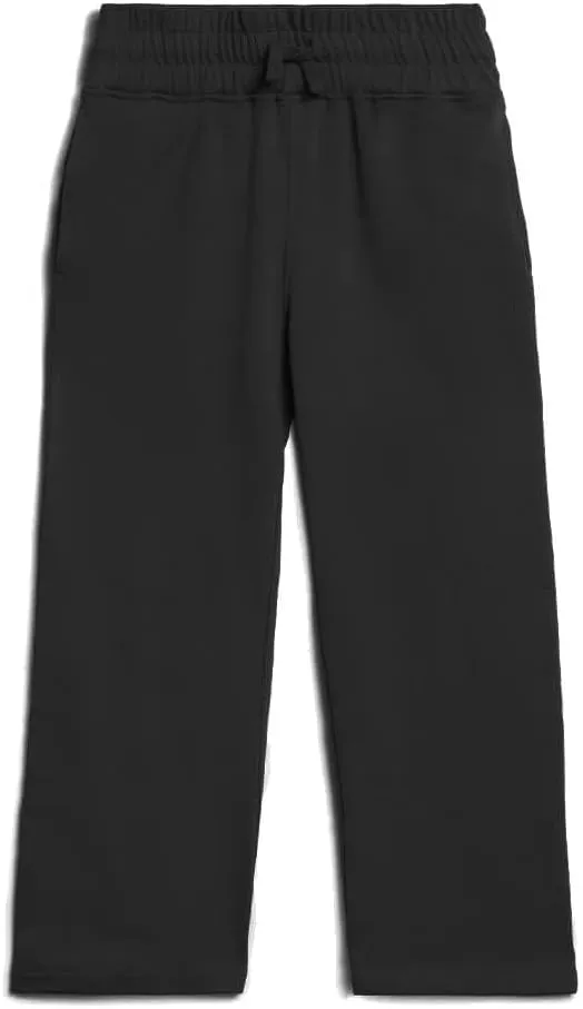 Mightly Girls' Cozy Wide Leg Pants | Organic Cotton Soft Fleece Sweatpants, Comfy Stretch Waistband, Fair Trade Certified