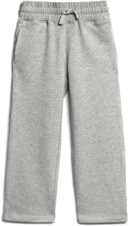 Mightly Girls' Cozy Wide Leg Pants | Organic Cotton Soft Fleece Sweatpants, Comfy Stretch Waistband, Fair Trade Certified