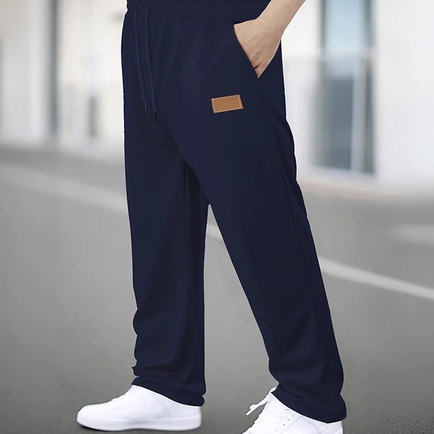 Muscularfit Sweatpants for Men Casual Lounge Pants Drawstring Elastic Waist Summer Sports Trousers Baggy Joggers with Pockets