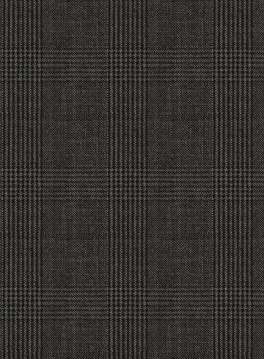 Napolean Esso Tartan Charcoal Wool Suit