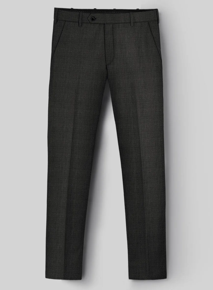 Napolean Esso Tartan Charcoal Wool Suit