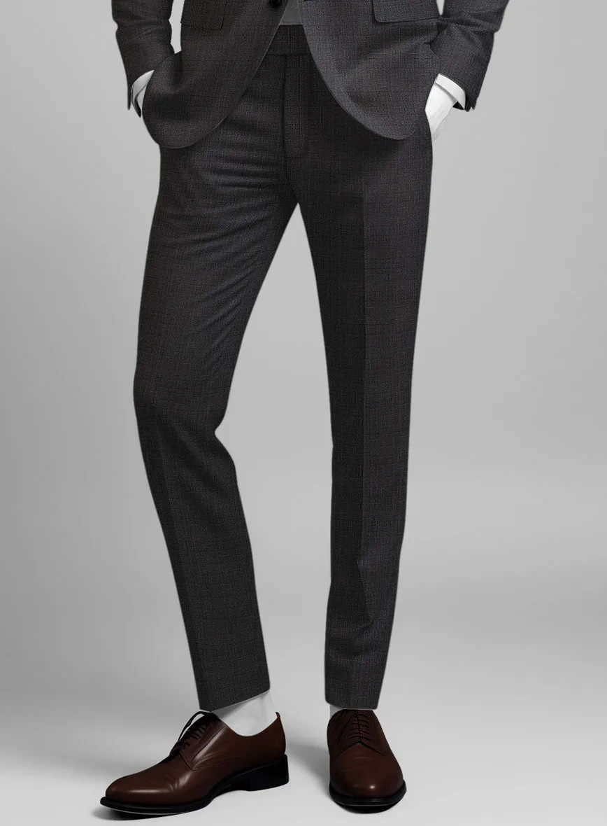 Napolean Esso Tartan Charcoal Wool Suit