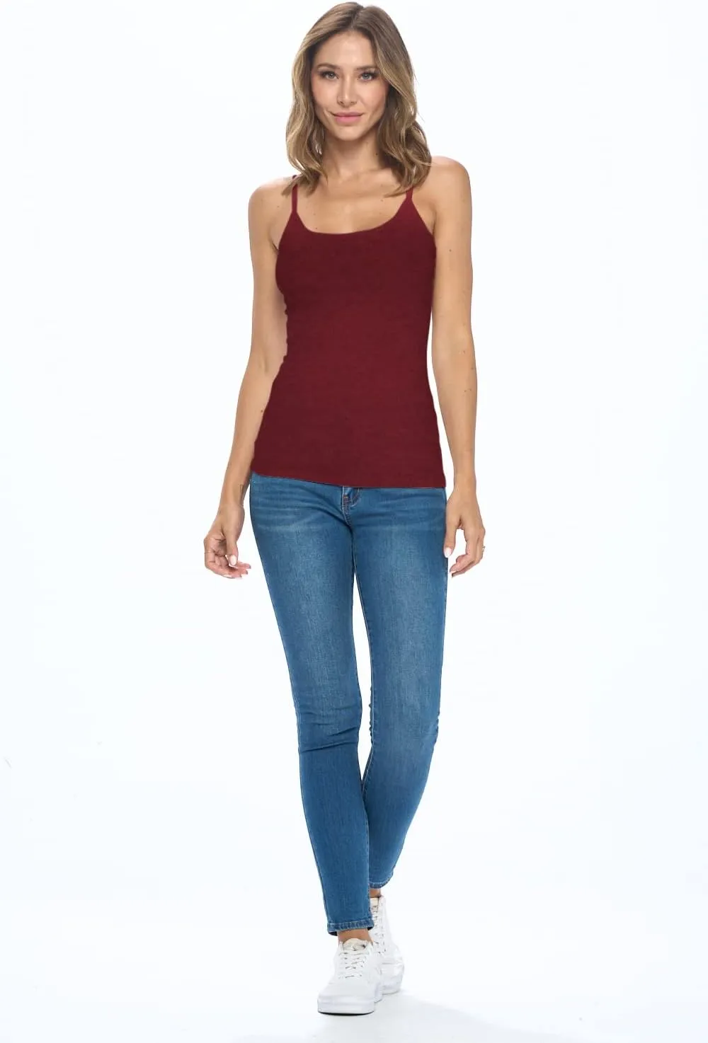 Natural Uniforms Women's Camisole Tank Top-Breathable Cotton Stretch Multi Pack of 2